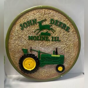 John Deere Tractor Wall Plaque,  Moline ILL. 2006 wall hang Decor 10.5”